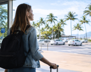 První dny v Austrálii po příletu student s batohem objevuje nový životní styl