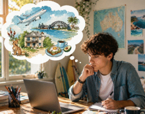 Plánování studia v Austrálii a nákladů na život a pobyt, rozpočet.
