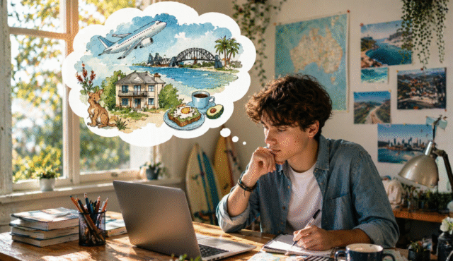 Plánování studia v Austrálii a nákladů na život a pobyt, rozpočet.